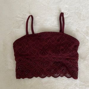 Maroon crop top